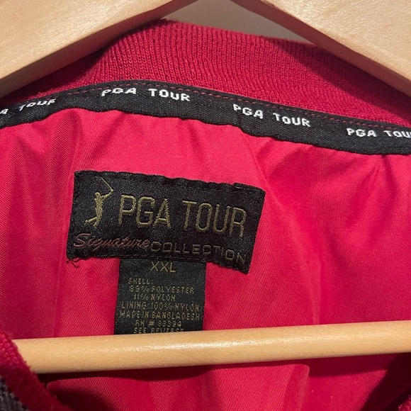 PGA Tour Red Mens Windbreaker Pullover with Zip-Off Sleeves XXL - Picture 2 of 5